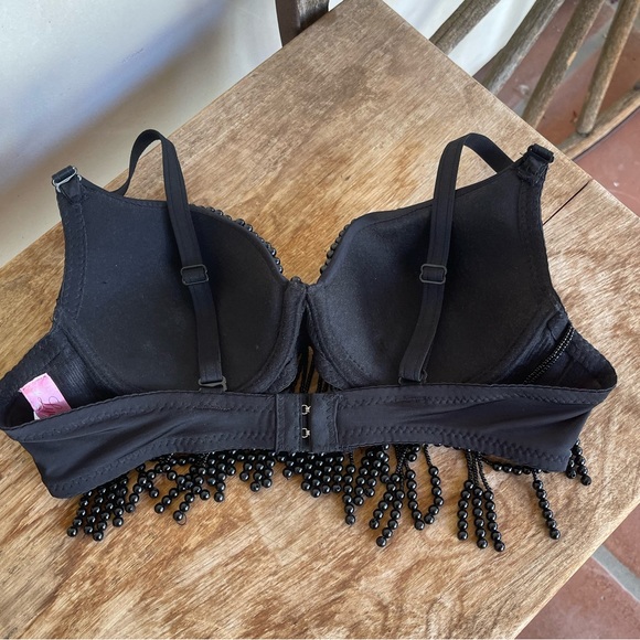 SOLD-SEXY FESTIVAL BRA TOP Embellished Beads & Crystal Fringed Adjustable Straps - Picture 8 of 10